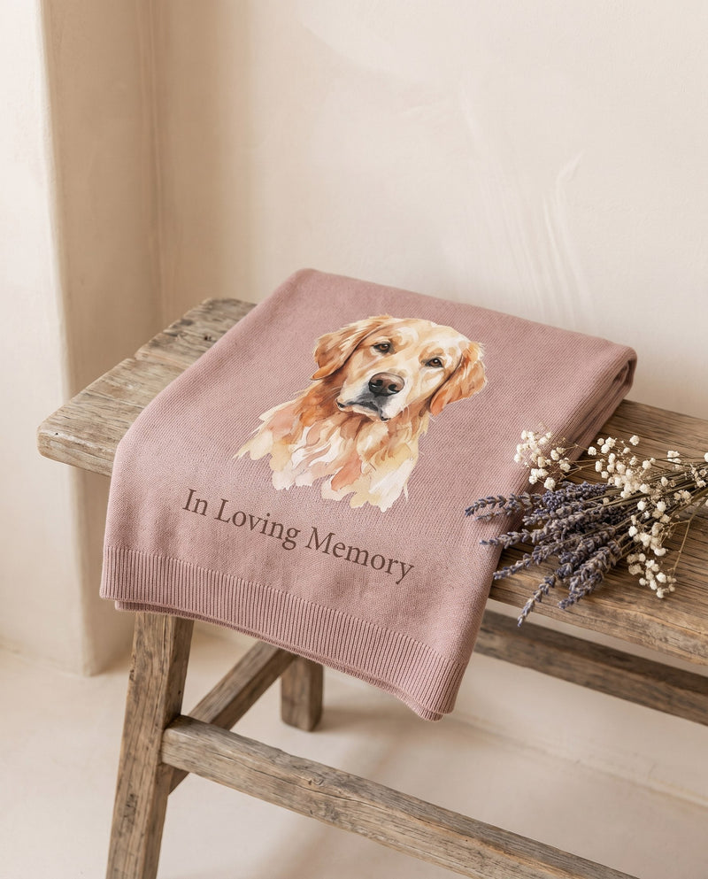 Pet memorial blanket gift for loss of a dog or cat