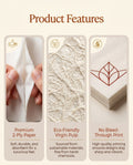 Product features infographic for custom pet cocktail napkins