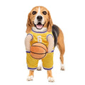 Basketball dog costume jersey detail