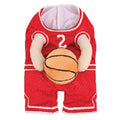 Dog basketball costume side view