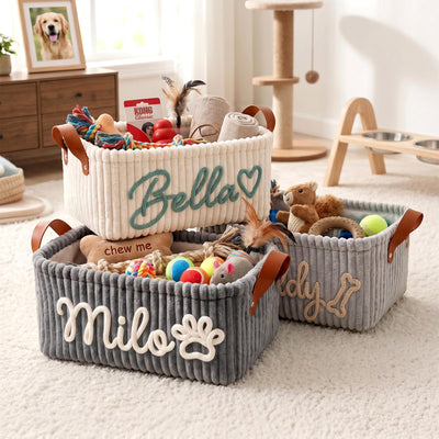 Personalized Dog Toy Basket