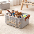 Personalized Dog Toy Basket - Pink Large