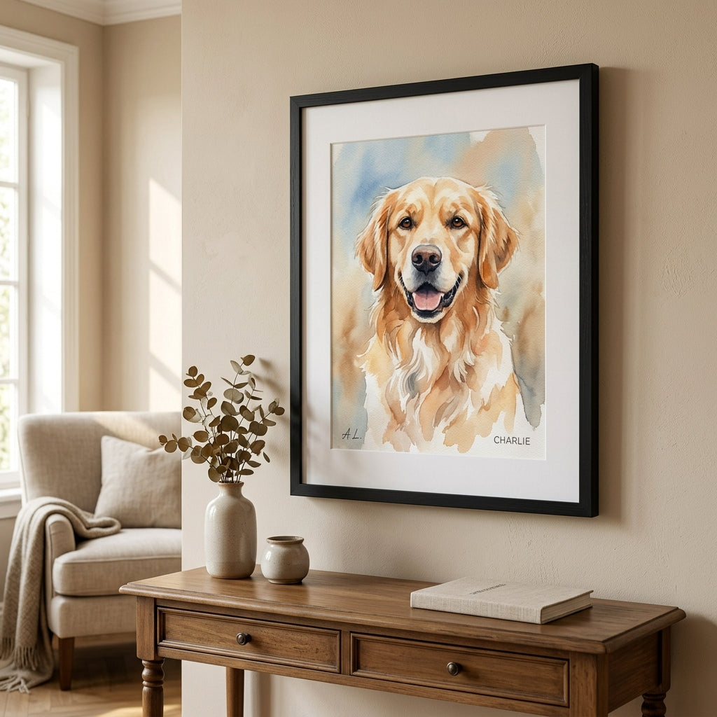 Custom Pet Portrait Watercolor Art